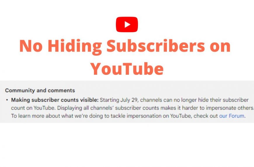 Blog 3 Hiding subscribers on YouTube