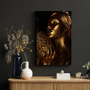 gold face lady mdf