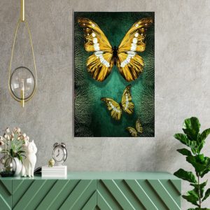 Gold butterfly mdf