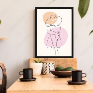 Line art picture frame