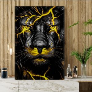 lion yellow art
