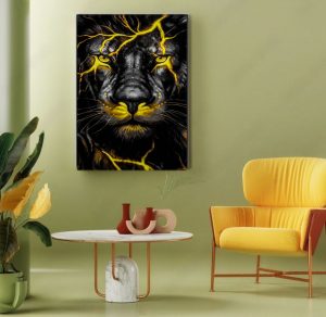 lion yellow art