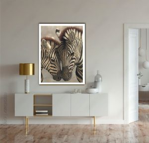 Zebra picture frame