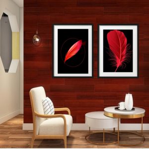Red theme picture frames