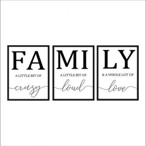 family line art picture frame