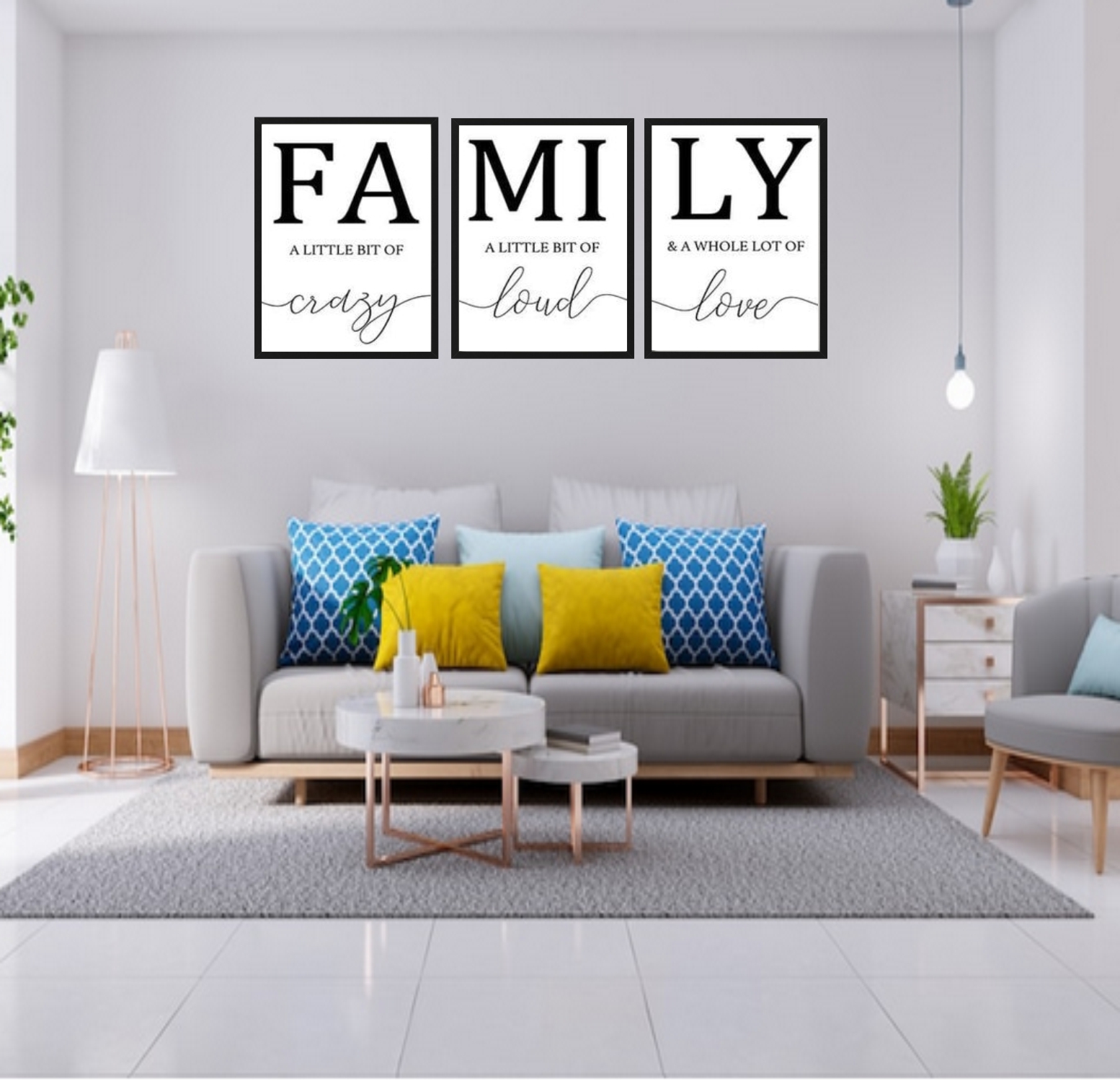 family line art picture frame