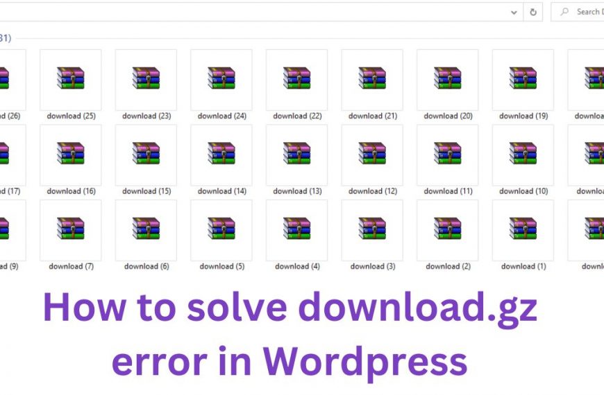 How to solve download.gz error in wordpress
