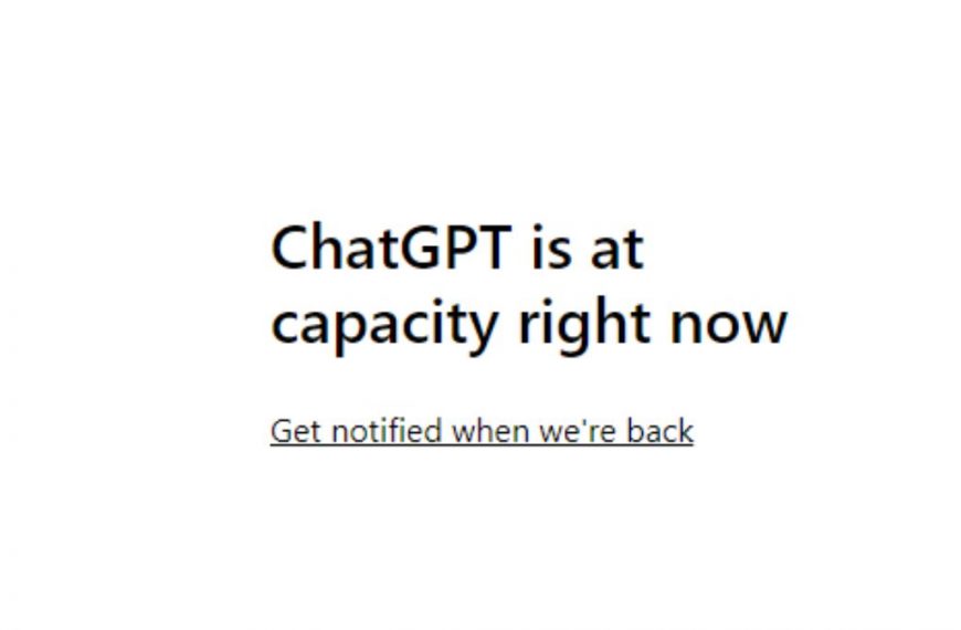 Chatgpt is at capacity right now
