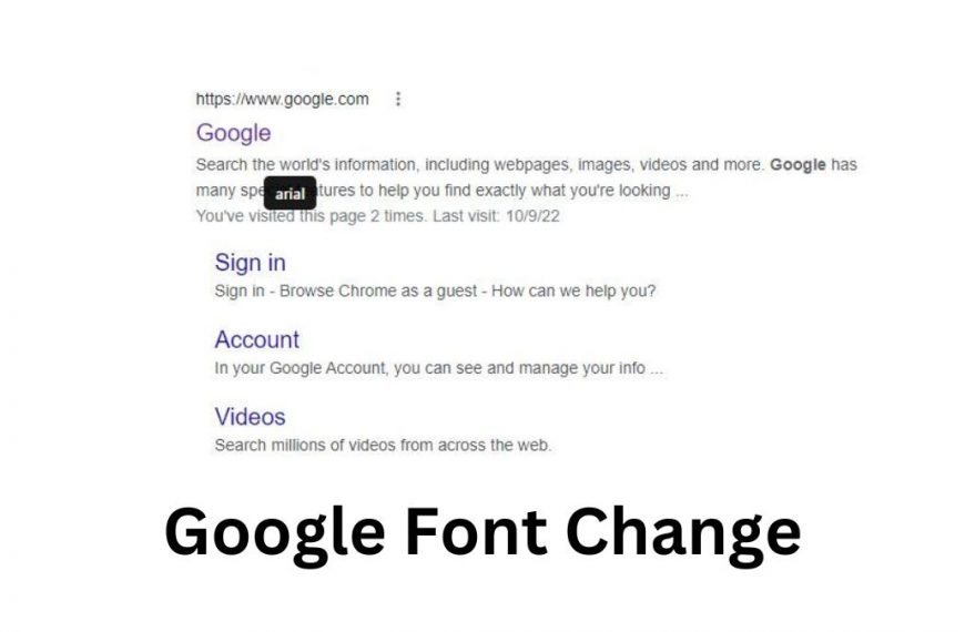 Google Font change to Arial