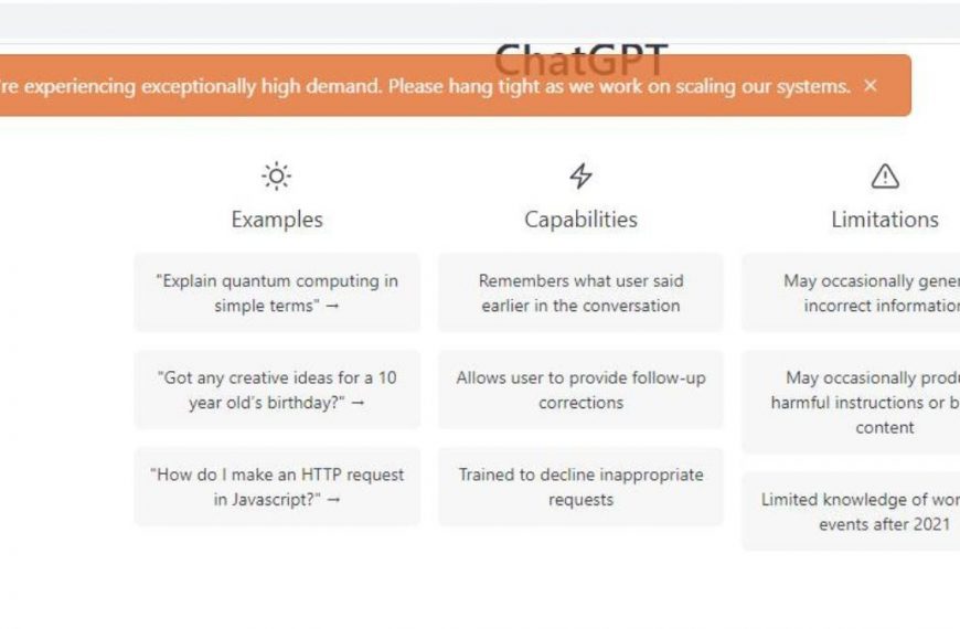 How to solve ChatGPT exceptionally high demand error