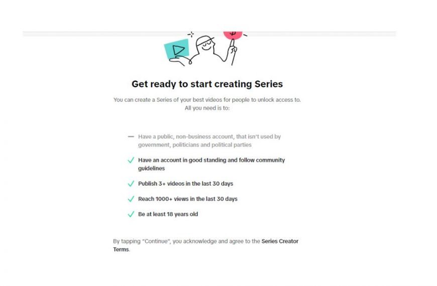 Get ready to start creating series