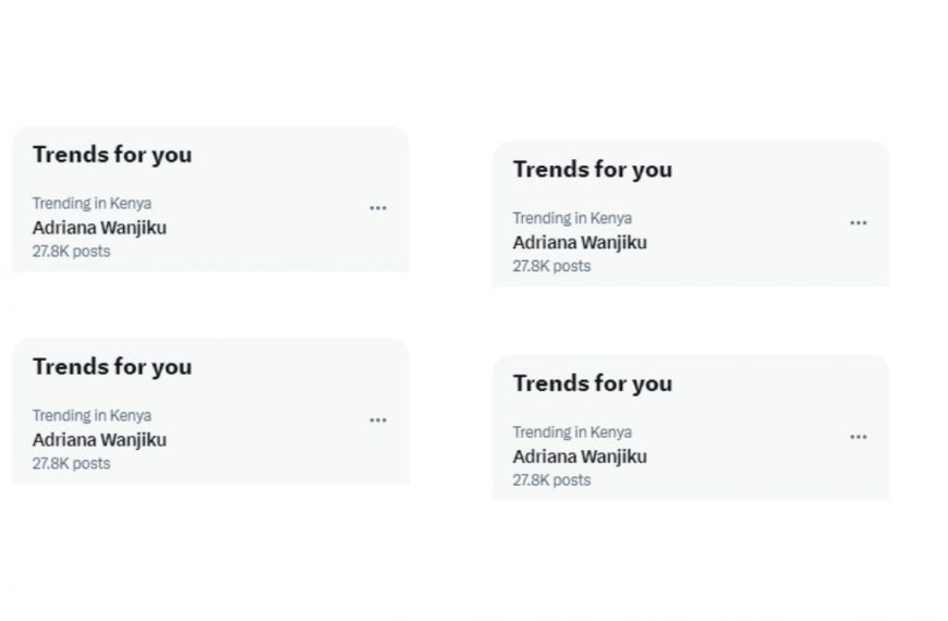 The reason why Adriana Wanjiku is trending in Kenya