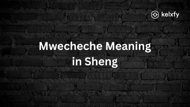 Mwecheche meaning in sheng
